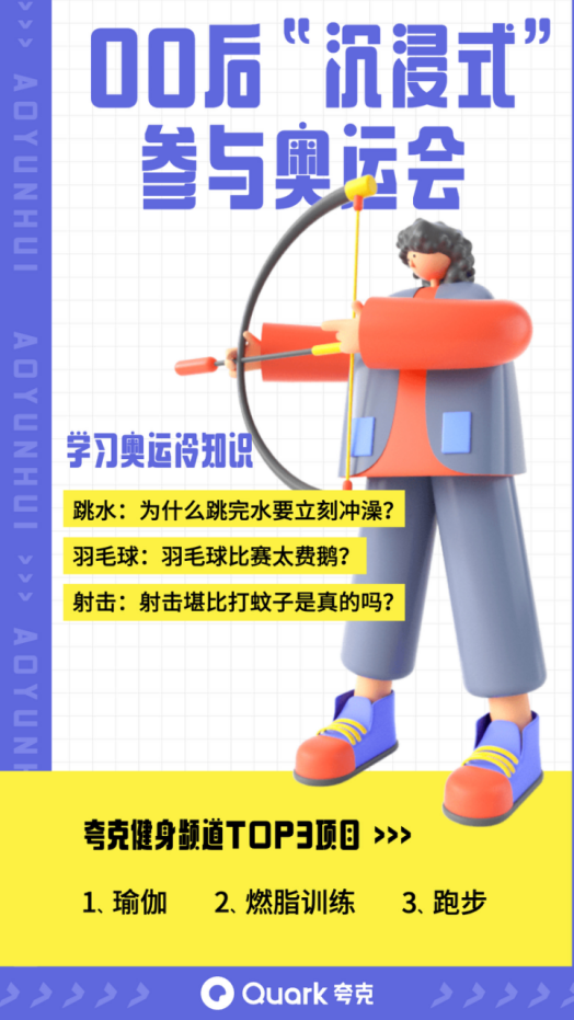 做表情包、练瑜伽、学冷米乐官方平台知识 00后在夸克APP里花式追奥运(图1)