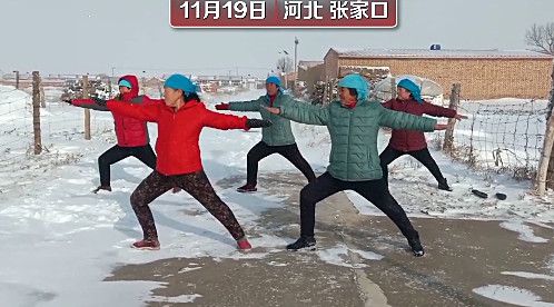 河北5名老人雪米乐M6官网地练瑜伽现场大秀一字马不愧为中国瑜伽第一村(图1)